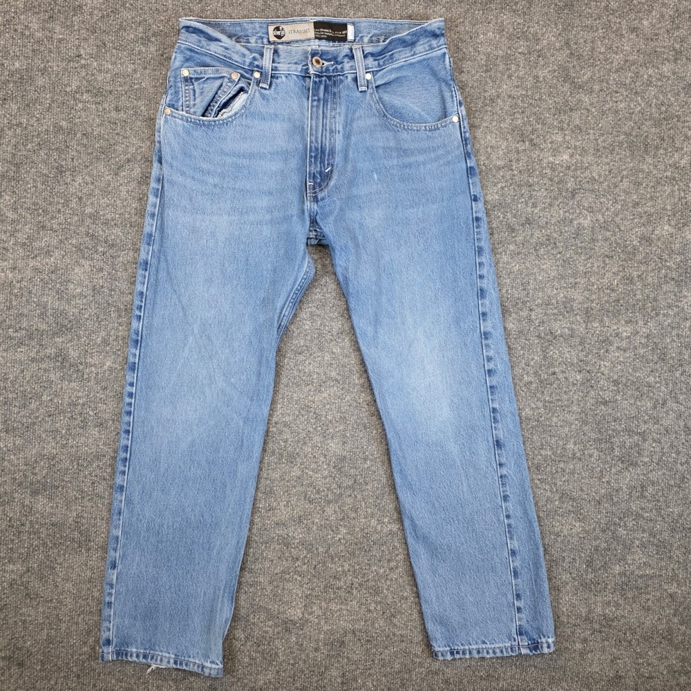 Levis SilverTab Jeans Men 32x28 Blue Denim Medium Wash Straight Leg Grunge Skate